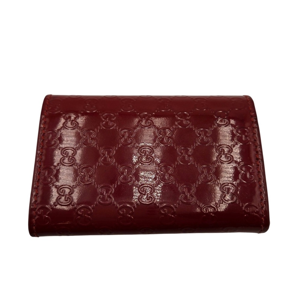 Gucci Red Guccissima Patent Leather 6 Key Case Holder Buckle - Picture 2 of 10
